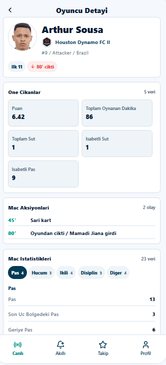 Maç Bildirim Mobil Uygulaması — görsel 4