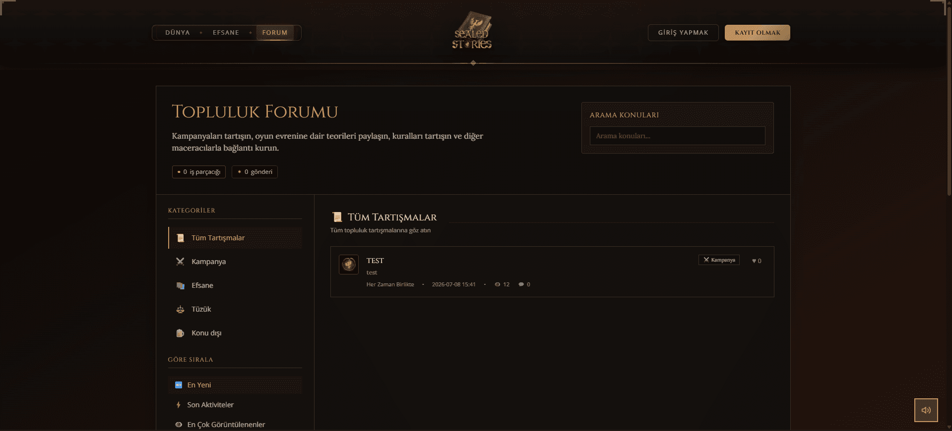 Sealed Stories Evren Platformu — görsel 3