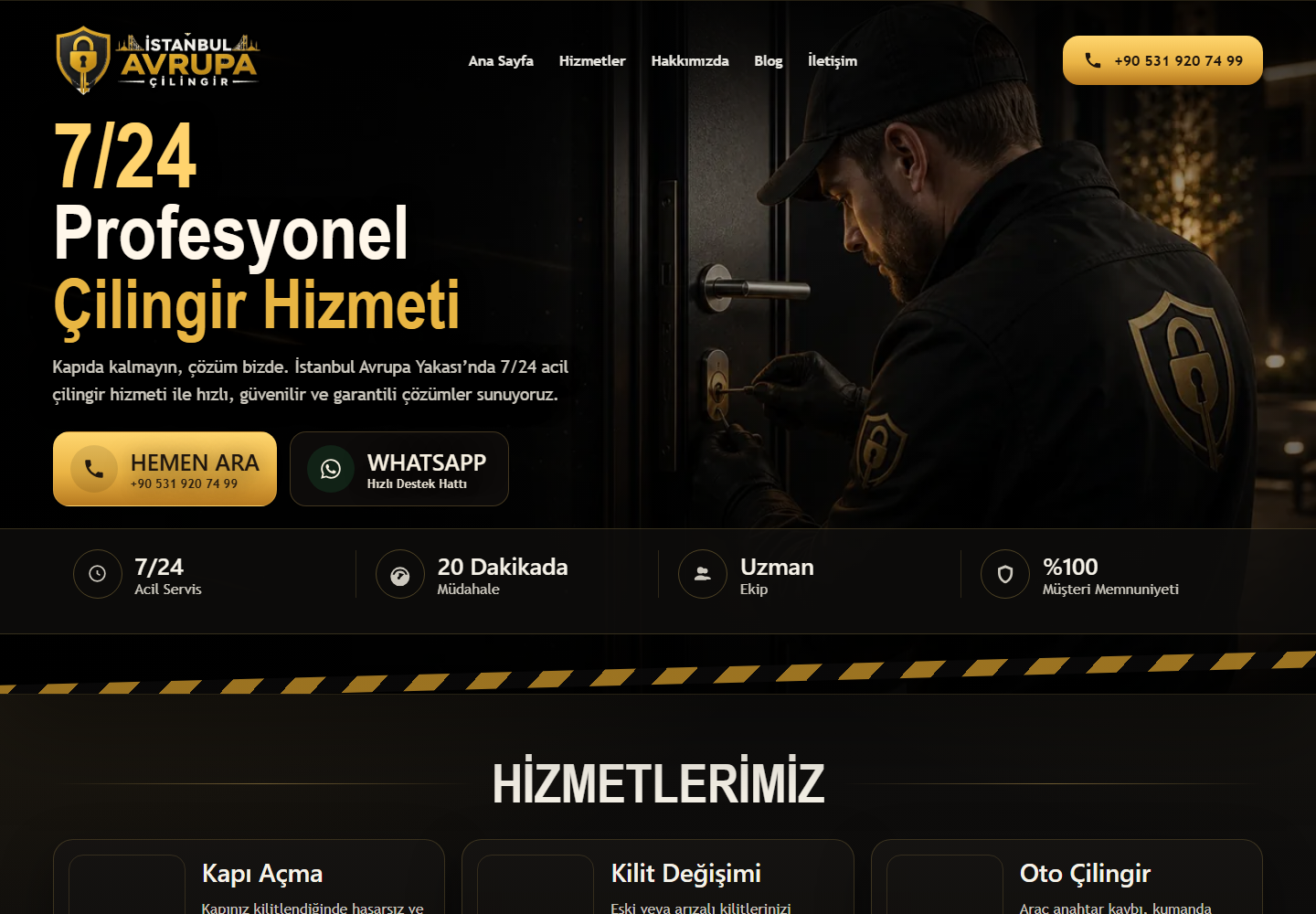 İstanbul Avrupa Çilingir Web Sitesi